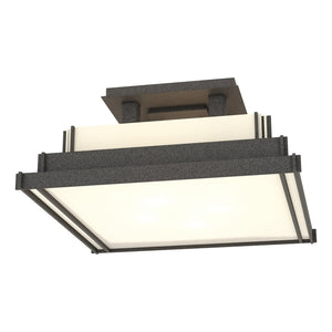 Hubbardton Forge - 123705-SKT-20-CC0416 - Four Light Semi-Flush Mount - Steppe - Natural Iron