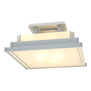 Hubbardton Forge - 123705-SKT-82-BB0416 - Four Light Semi-Flush Mount - Steppe - Vintage Platinum