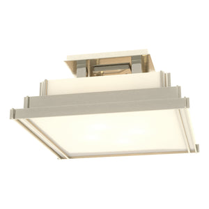 Hubbardton Forge - 123705-SKT-85-CC0416 - Four Light Semi-Flush Mount - Steppe - Sterling