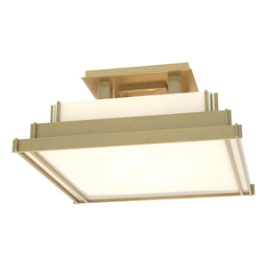 Hubbardton Forge - 123705-SKT-86-CC0416 - Four Light Semi-Flush Mount - Steppe - Modern Brass