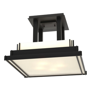 Hubbardton Forge - 123715-SKT-10-CC0416 - Four Light Semi-Flush Mount - Steppe - Black