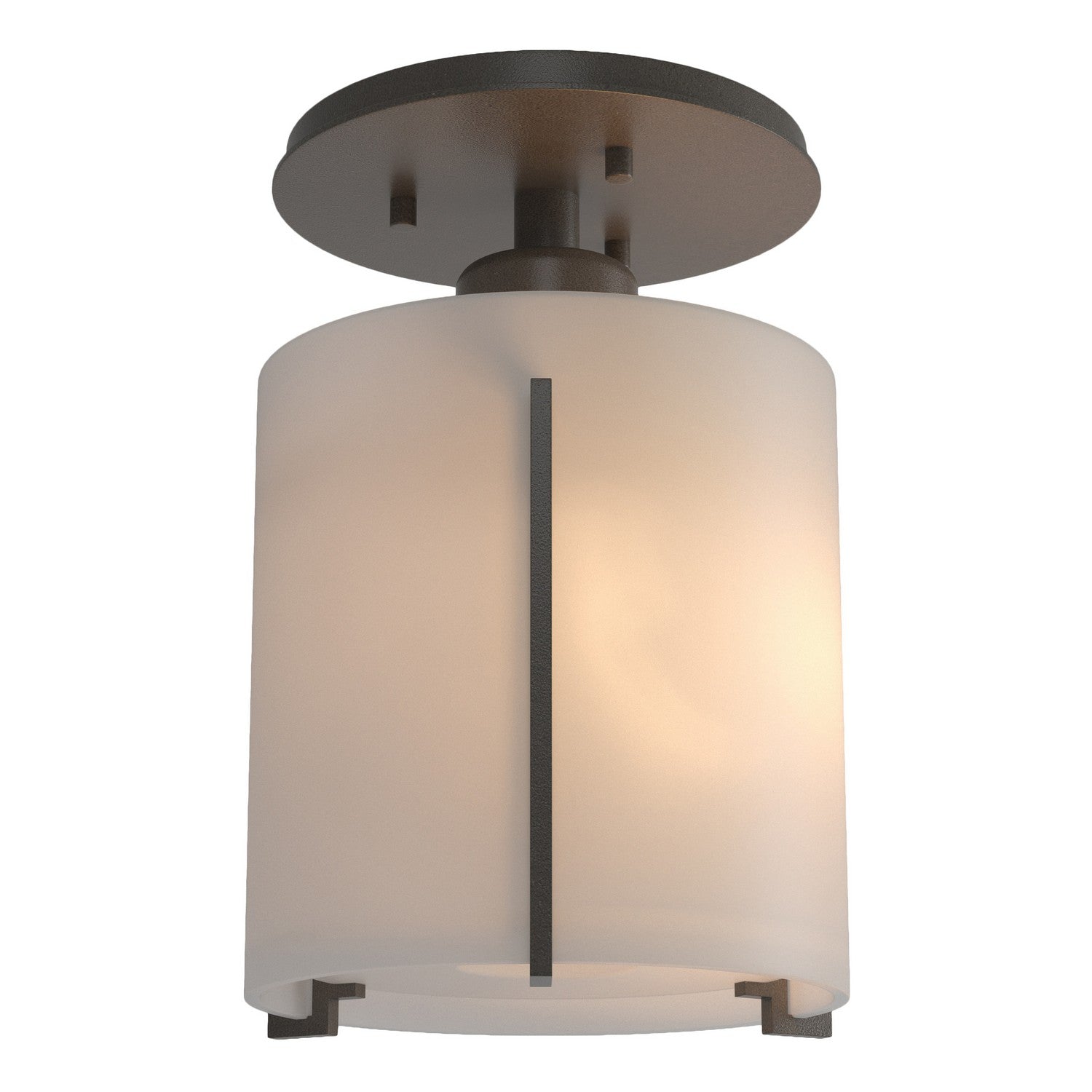 Hubbardton Forge - 123775-SKT-07-GG0140 - One Light Semi-Flush Mount - Exos Glass - Dark Smoke