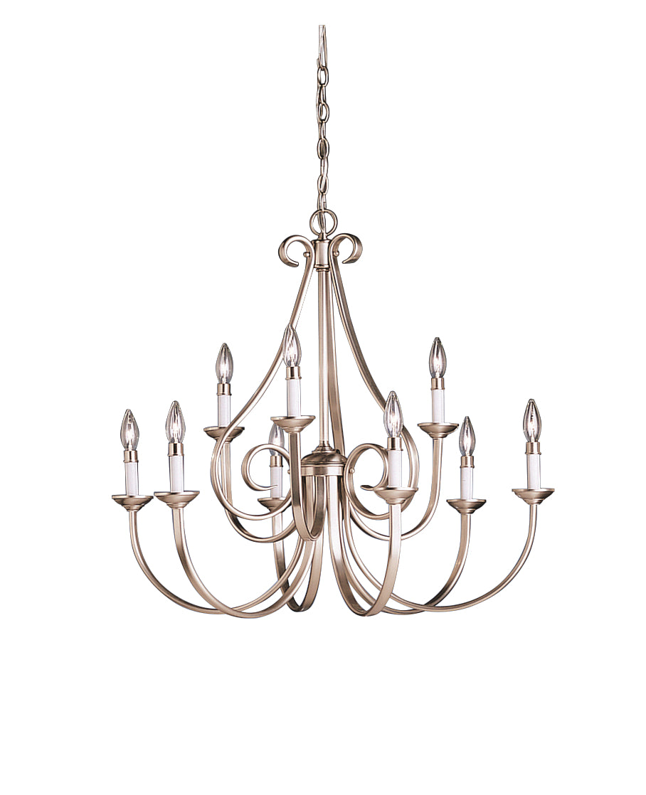 Kichler - 2031NI - Nine Light Chandelier - Dover - Brushed Nickel