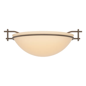 Hubbardton Forge - 124251-SKT-05-SS0045 - One Light Semi-Flush Mount - Moonband - Bronze