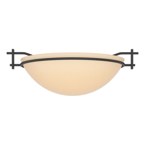 Hubbardton Forge - 124251-SKT-10-SS0045 - One Light Semi-Flush Mount - Moonband - Black