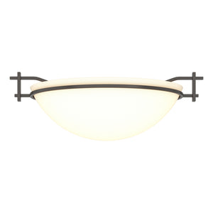 Hubbardton Forge - 124251-SKT-14-GG0045 - One Light Semi-Flush Mount - Moonband - Oil Rubbed Bronze