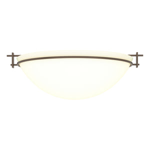Hubbardton Forge - 124252-SKT-05-GG0050 - Three Light Semi-Flush Mount - Moonband - Bronze