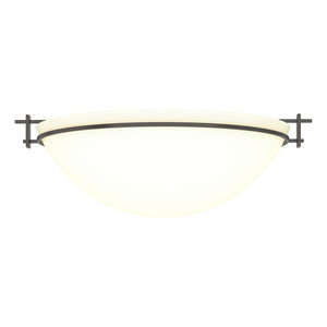 Hubbardton Forge - 124252-SKT-14-GG0050 - Three Light Semi Flush Mount - Moonband - Oil Rubbed Bronze