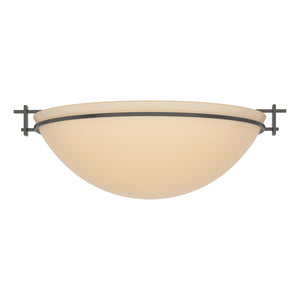 Hubbardton Forge - 124252-SKT-14-SS0050 - Three Light Semi Flush Mount - Moonband - Oil Rubbed Bronze
