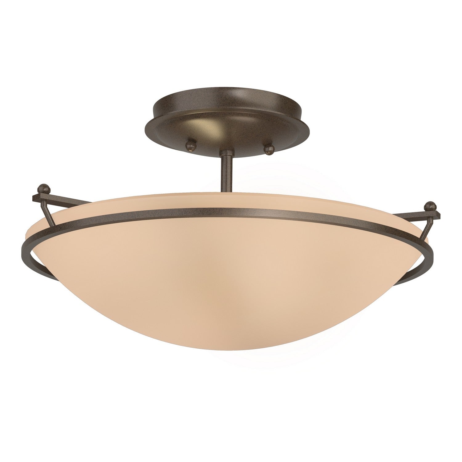 Hubbardton Forge - 124302-SKT-05-SS0047 - Plain Small Semi-Flush - Simple Lines - Bronze