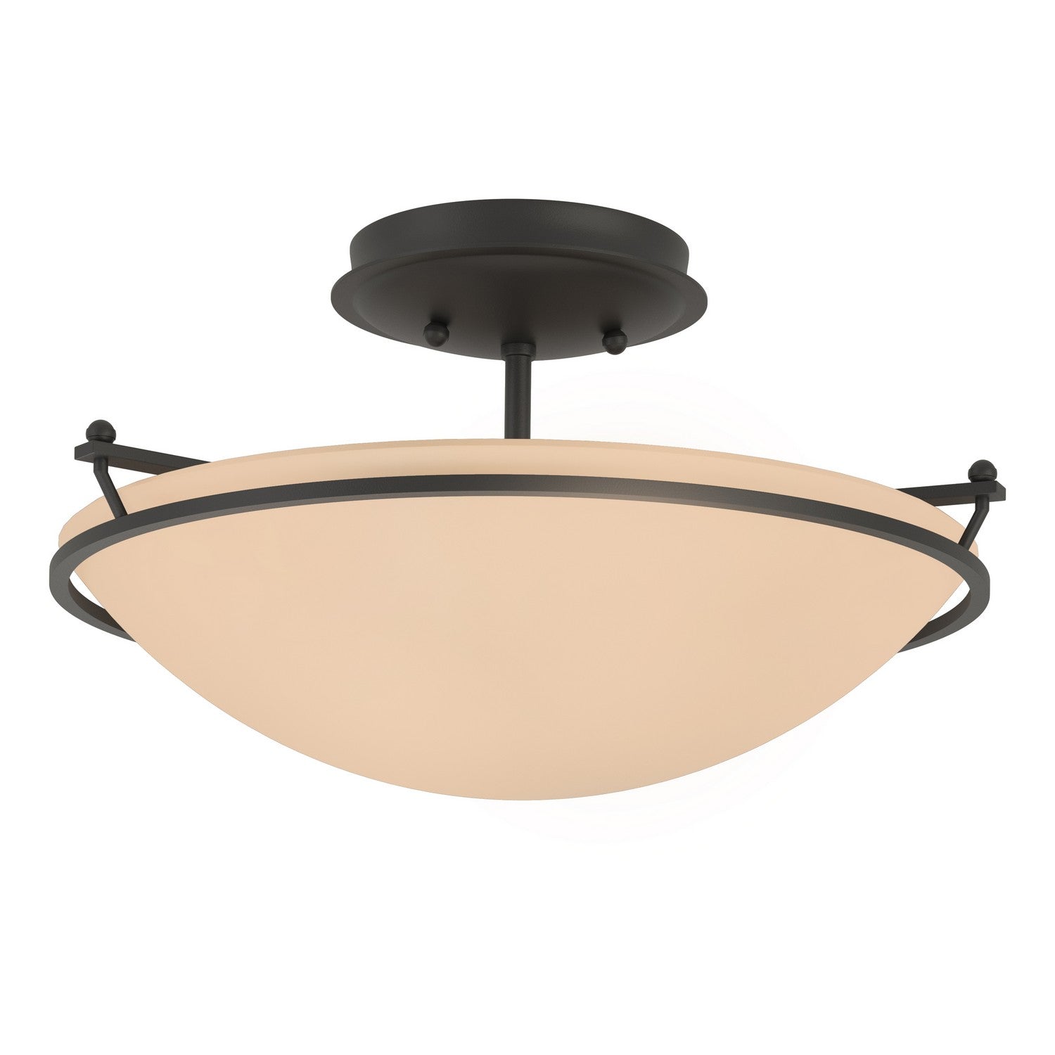 Hubbardton Forge - 124302-SKT-10-SS0047 - Plain Small Semi-Flush - Simple Lines - Black