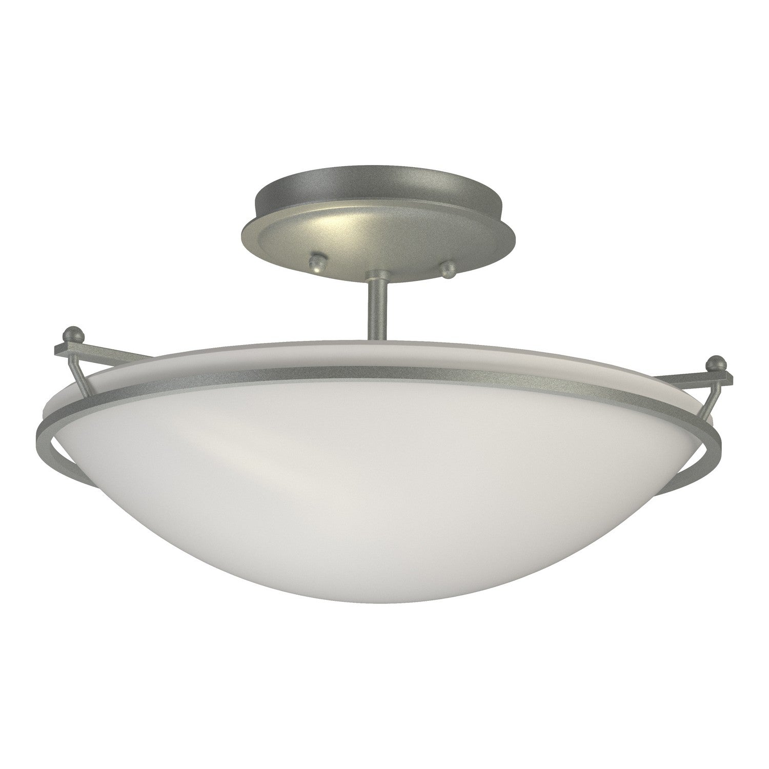 Hubbardton Forge - 124302-SKT-82-GG0047 - Plain Small Semi-Flush - Simple Lines - Vintage Platinum