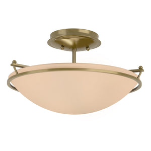 Hubbardton Forge - 124302-SKT-86-SS0047 - Two Light Semi-Flush Mount - Simple Lines - Modern Brass