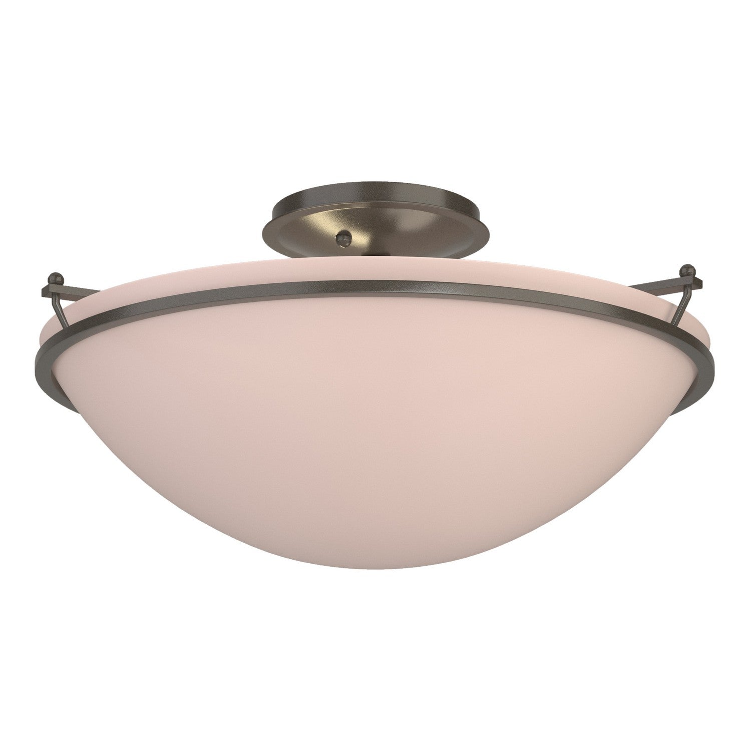 Hubbardton Forge - 124304-SKT-07-SS0053 - Plain Large Semi-Flush - Simple Lines - Dark Smoke