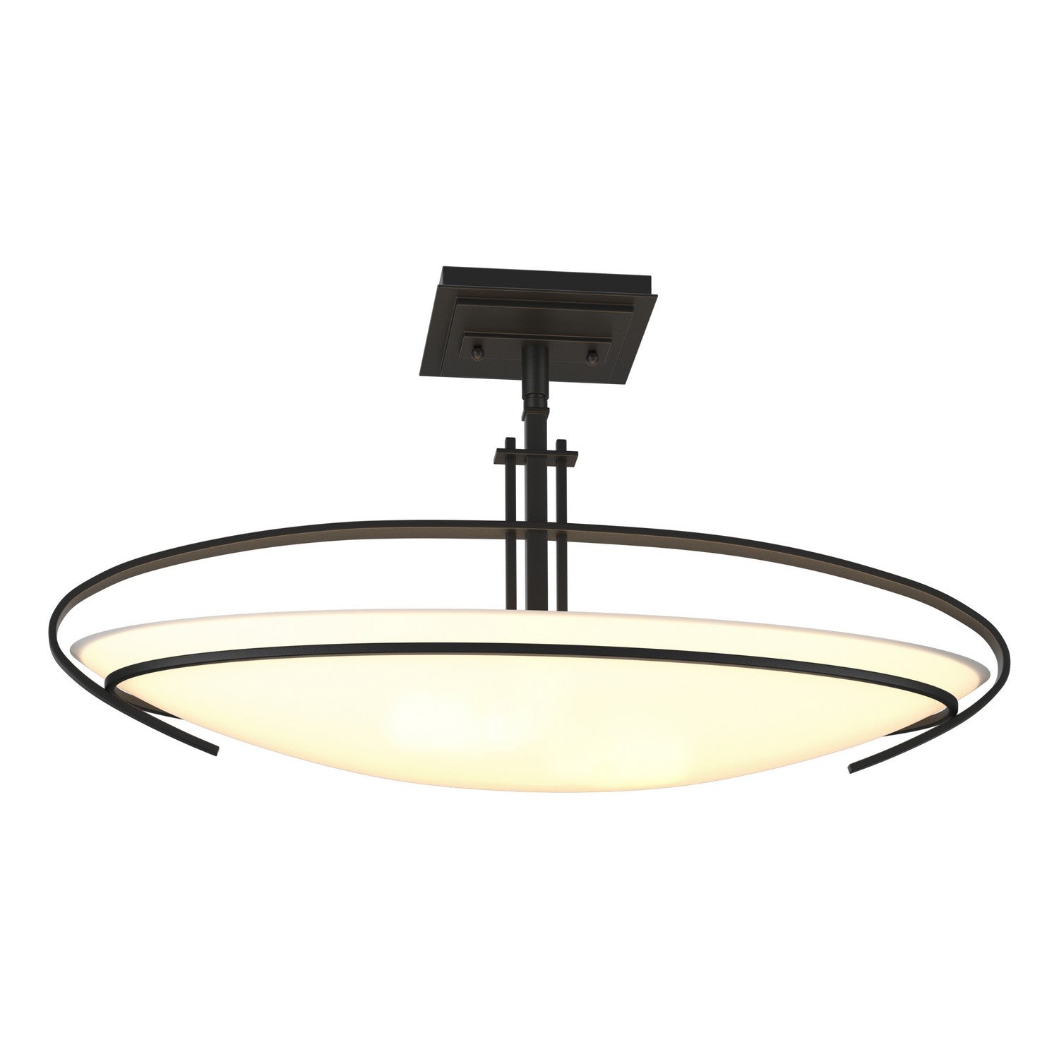 Hubbardton Forge - 124341-SKT-10-GG0089 - Two Light Semi-Flush Mount - Mackintosh - Black