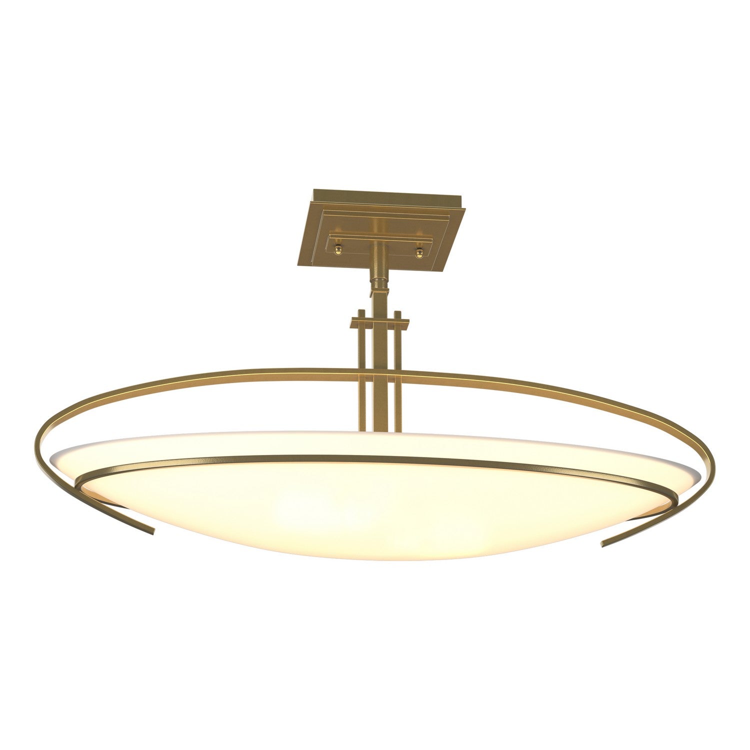 Hubbardton Forge - 124341-SKT-86-GG0089 - Two Light Semi-Flush Mount - Mackintosh - Modern Brass