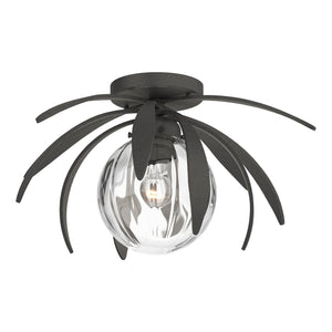 Hubbardton Forge - 124350-SKT-20-LL0631 - One Light Semi-Flush Mount - Dahlia - Natural Iron