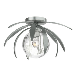 Hubbardton Forge - 124350-SKT-82-LL0631 - One Light Semi-Flush Mount - Dahlia - Vintage Platinum