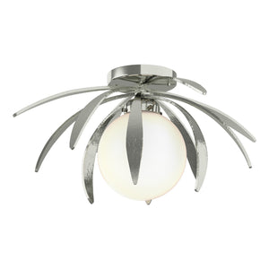Hubbardton Forge - 124350-SKT-85-GG0631 - One Light Semi-Flush Mount - Dahlia - Sterling