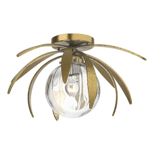 Hubbardton Forge - 124350-SKT-86-LL0631 - One Light Flush Mount - Dahlia - Modern Brass