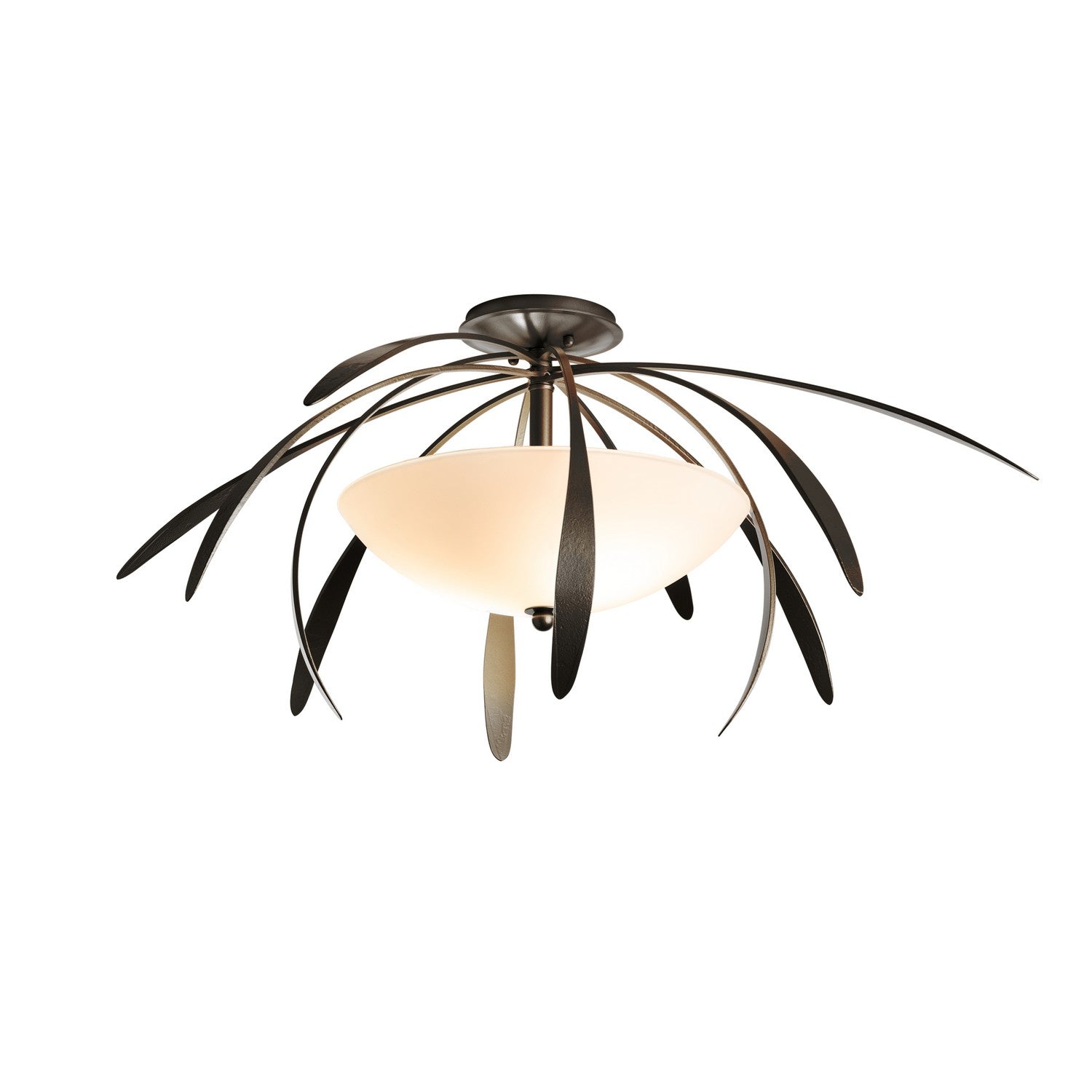 Hubbardton Forge - 124352-SKT-14-GG0048 - Two Light Semi-Flush Mount - Dahlia - Oil Rubbed Bronze