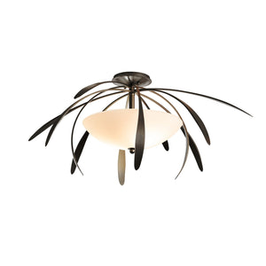 Hubbardton Forge - 124352-SKT-14-GG0048 - Two Light Semi-Flush Mount - Dahlia - Oil Rubbed Bronze