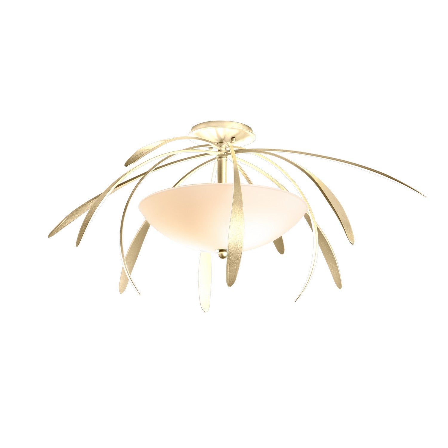 Hubbardton Forge - 124352-SKT-86-GG0048 - Two Light Semi-Flush Mount - Dahlia - Modern Brass