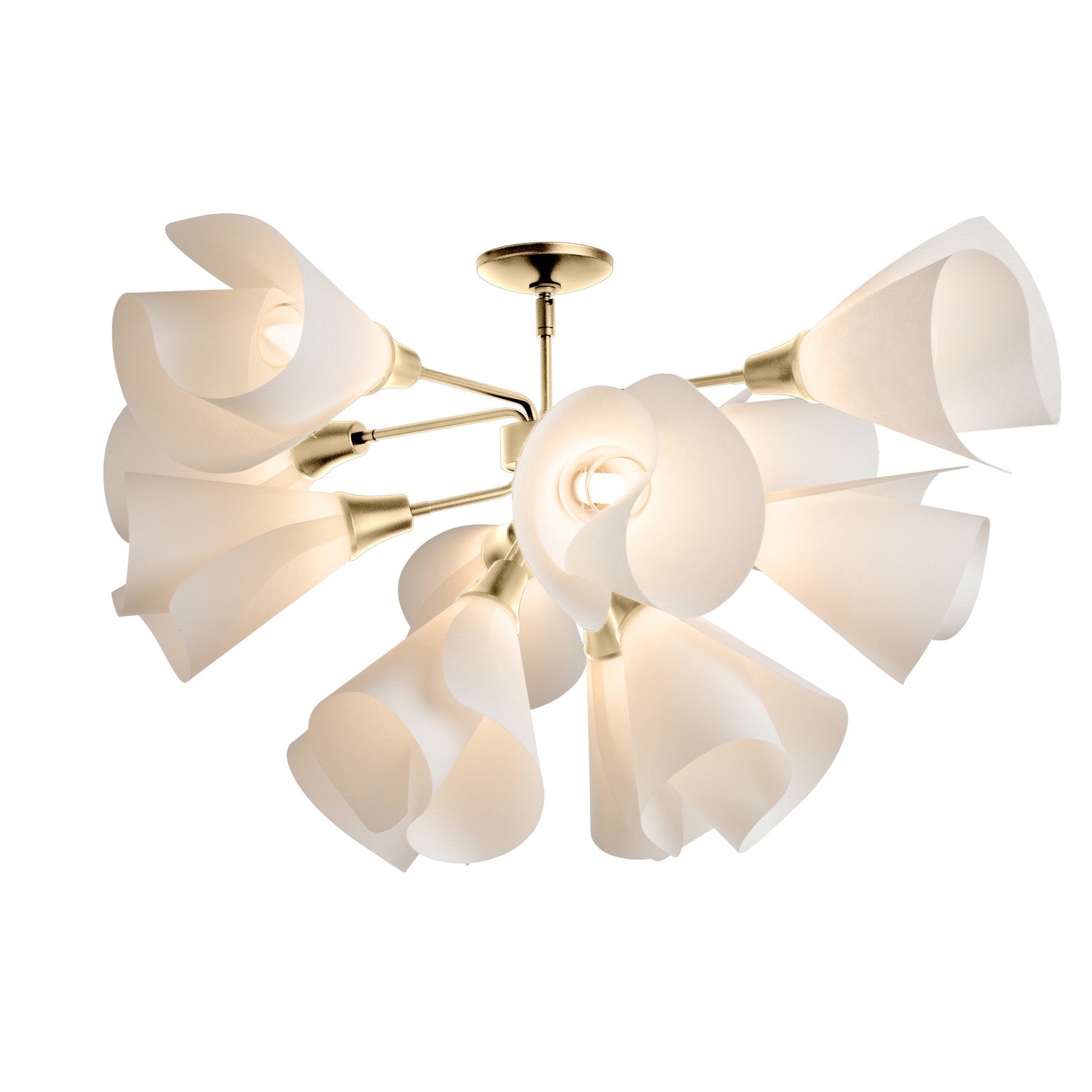 Hubbardton Forge - 124362-SKT-86-SH1987 - LED Semi-Flush Mount - Mobius - Modern Brass