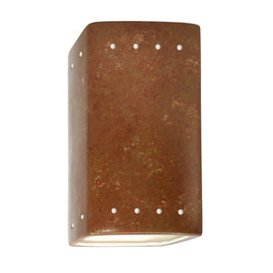 Justice Designs - CER-0925W-PATR-LED1-1000 - LED Lantern - Ambiance - Rust Patina