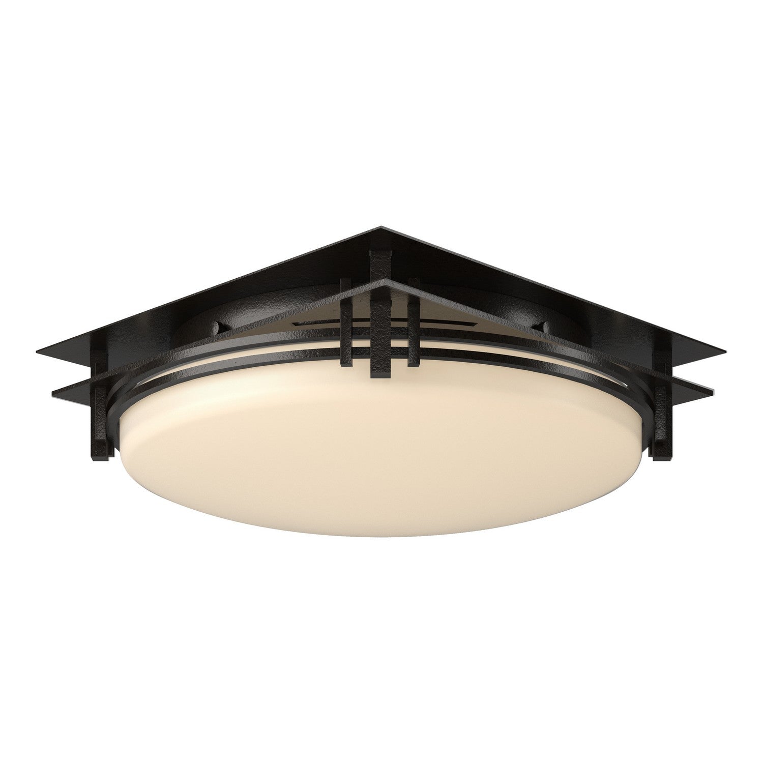 Hubbardton Forge - 124394-SKT-14-GG0097 - Two Light Semi-Flush Mount - Banded - Oil Rubbed Bronze