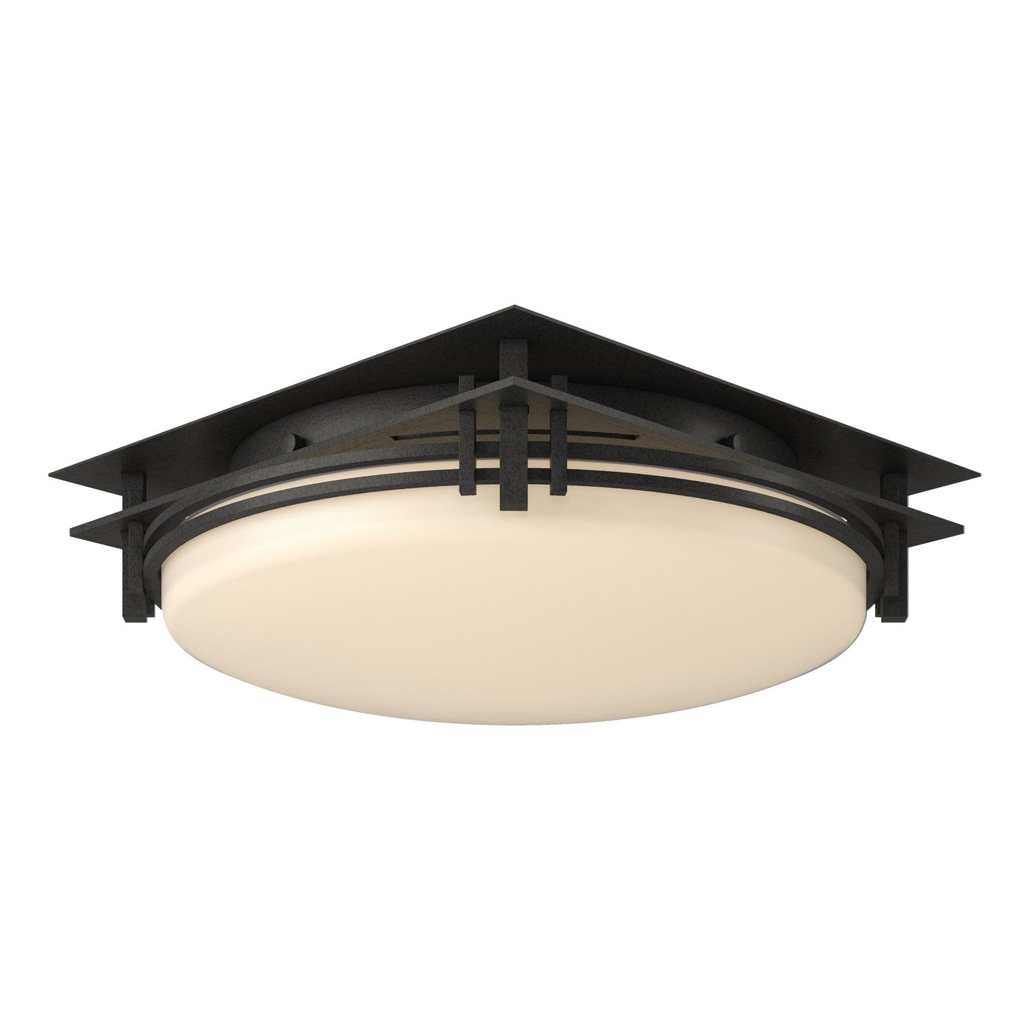 Hubbardton Forge - 124394-SKT-20-GG0097 - Two Light Semi-Flush Mount - Banded - Natural Iron