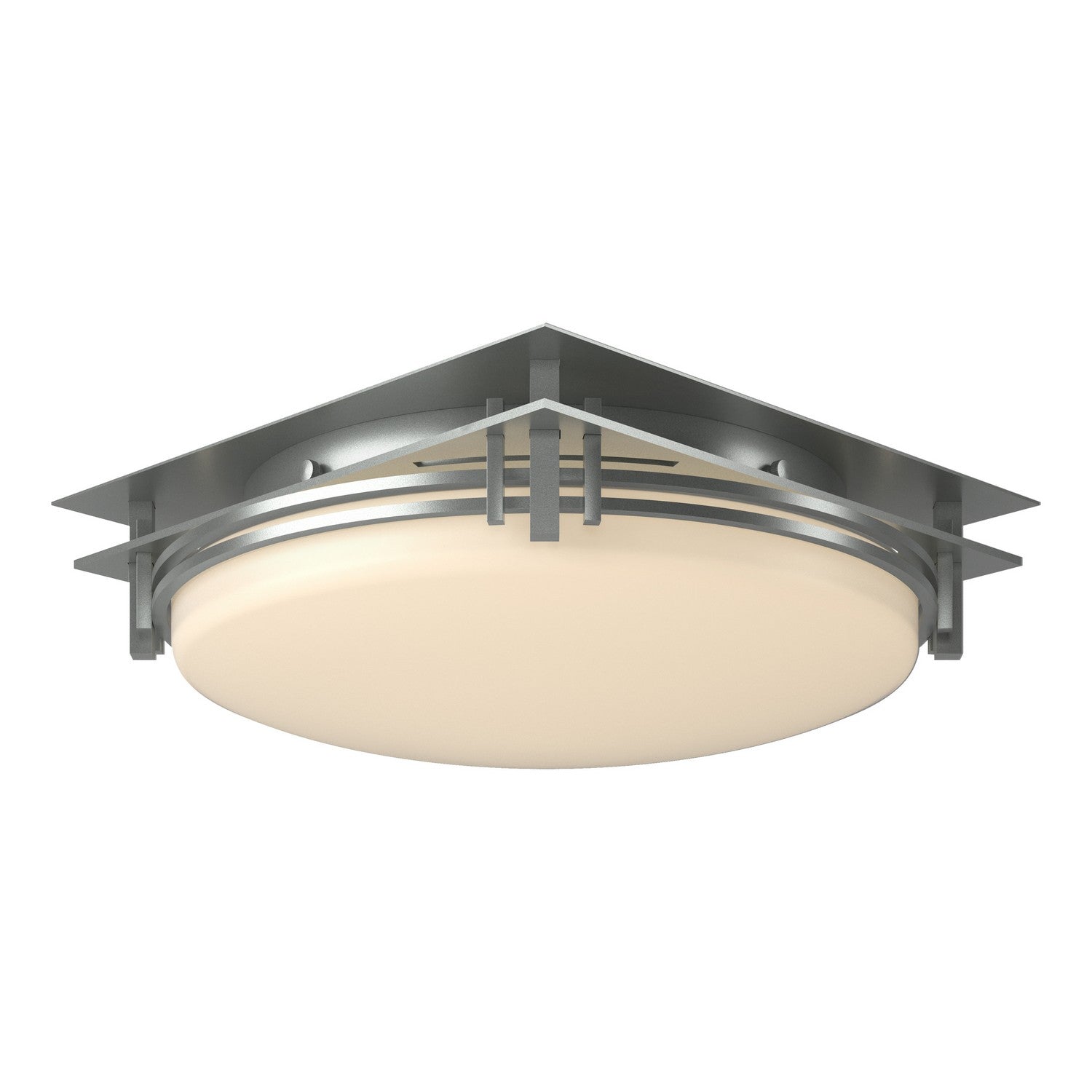 Hubbardton Forge - 124394-SKT-82-GG0097 - Two Light Semi-Flush Mount - Banded - Vintage Platinum