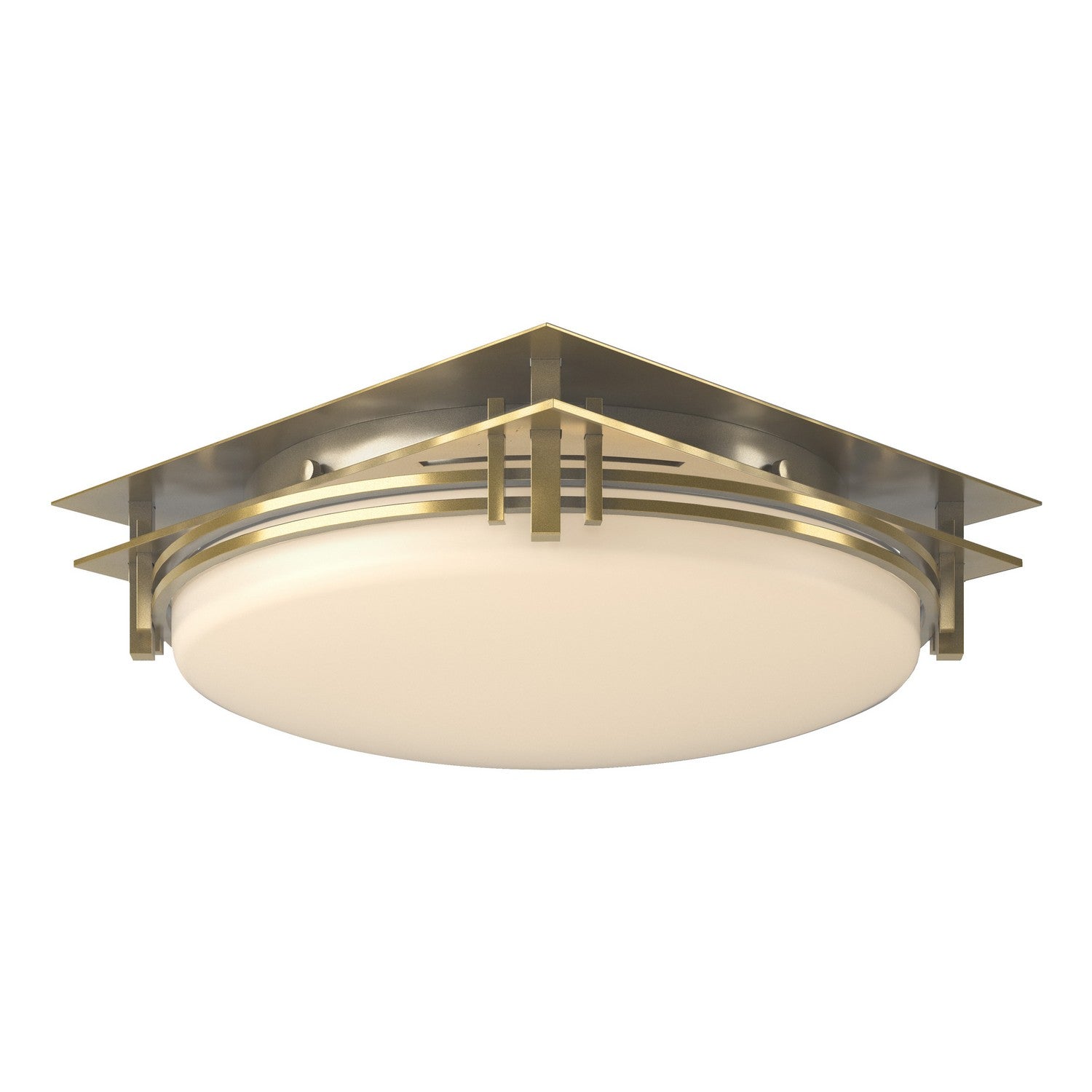 Hubbardton Forge - 124394-SKT-86-GG0097 - Two Light Semi-Flush Mount - Banded - Modern Brass