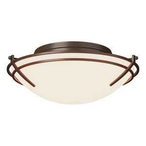 Hubbardton Forge - 124402-SKT-05-GG0098 - Two Light Flush Mount - Tryne - Bronze