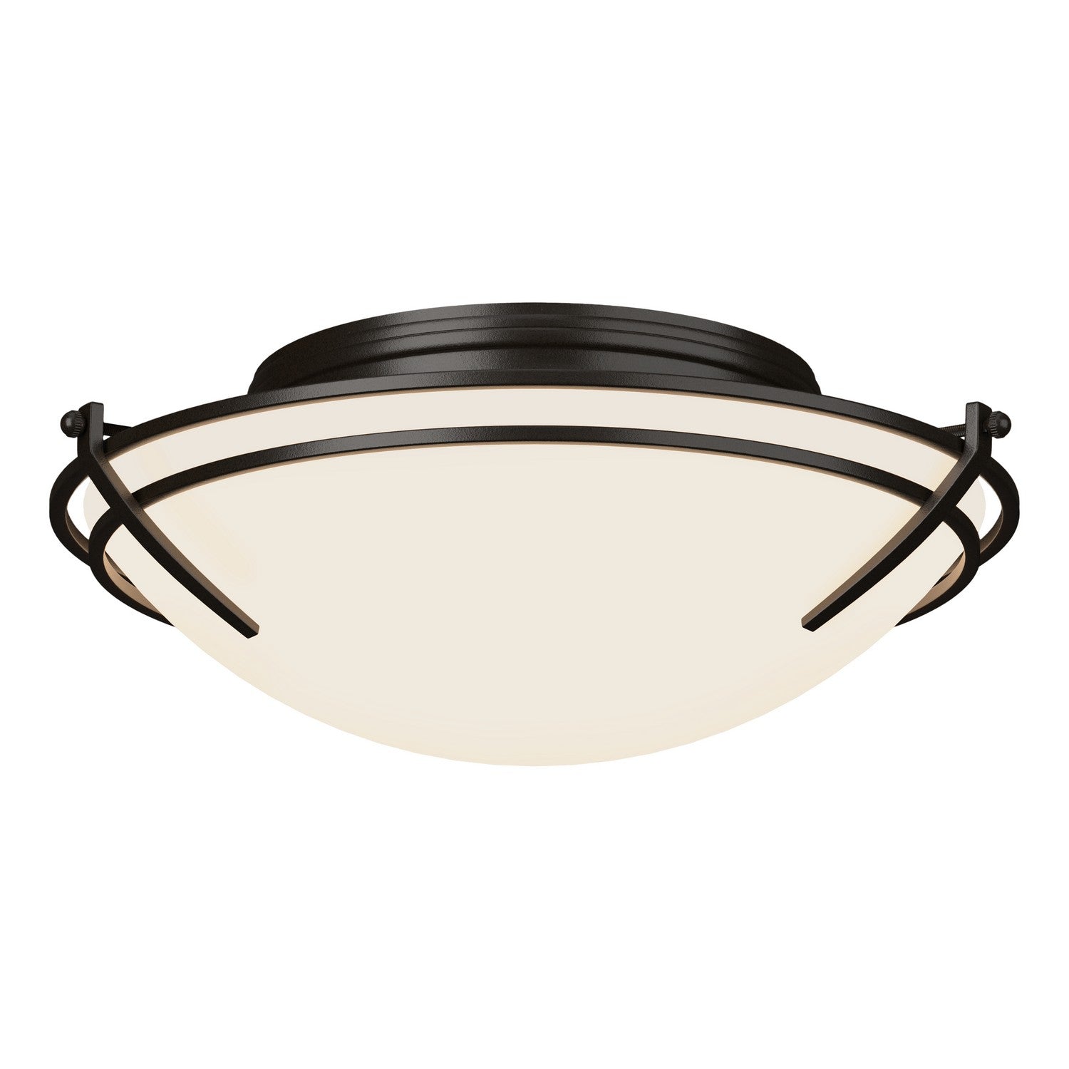 Hubbardton Forge - 124402-SKT-14-GG0098 - Two Light Flush Mount - Tryne - Oil Rubbed Bronze