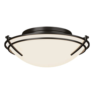 Hubbardton Forge - 124402-SKT-14-GG0098 - Two Light Flush Mount - Tryne - Oil Rubbed Bronze