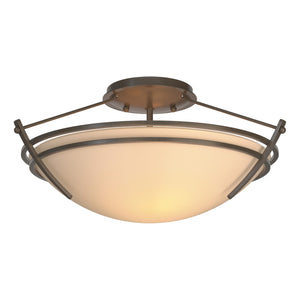 Hubbardton Forge - 124412-SKT-07-SS0047 - Two Light Semi-Flush Mount - Tryne - Dark Smoke
