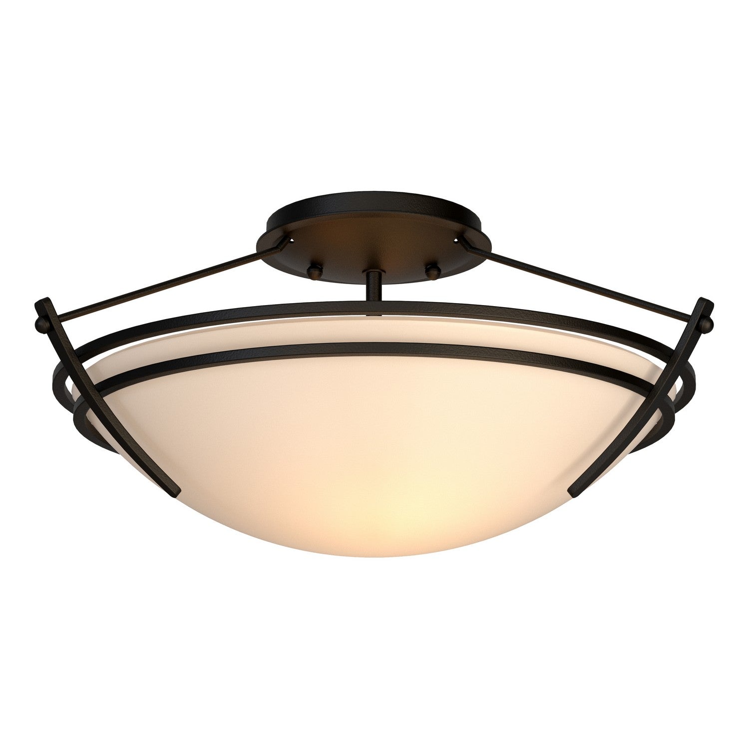 Hubbardton Forge - 124412-SKT-10-GG0047 - Presidio Tryne Small Semi-Flush - Tryne - Black
