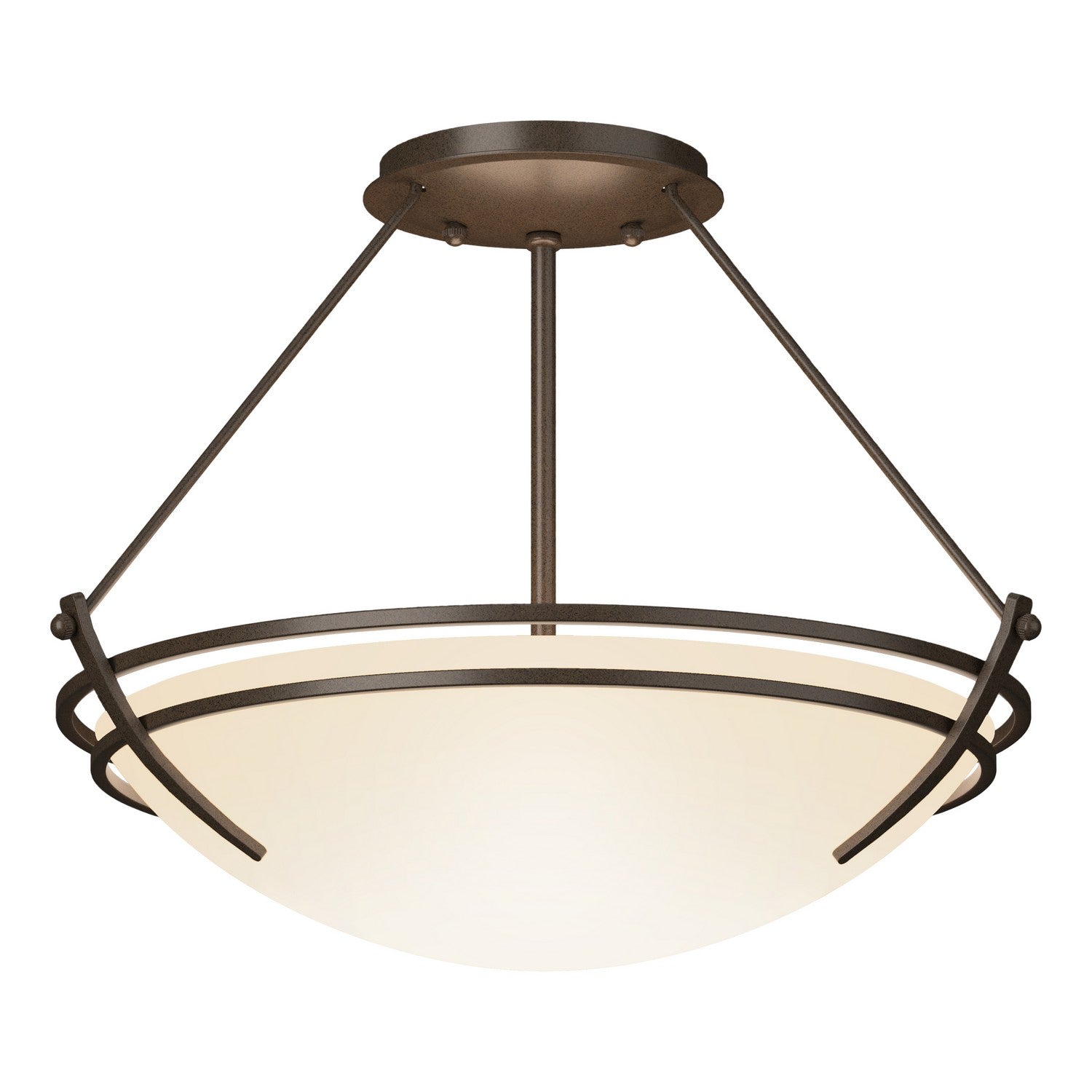 Hubbardton Forge - 124422-SKT-05-GG0047 - Presidio Tryne Semi-Flush - Tryne - Bronze