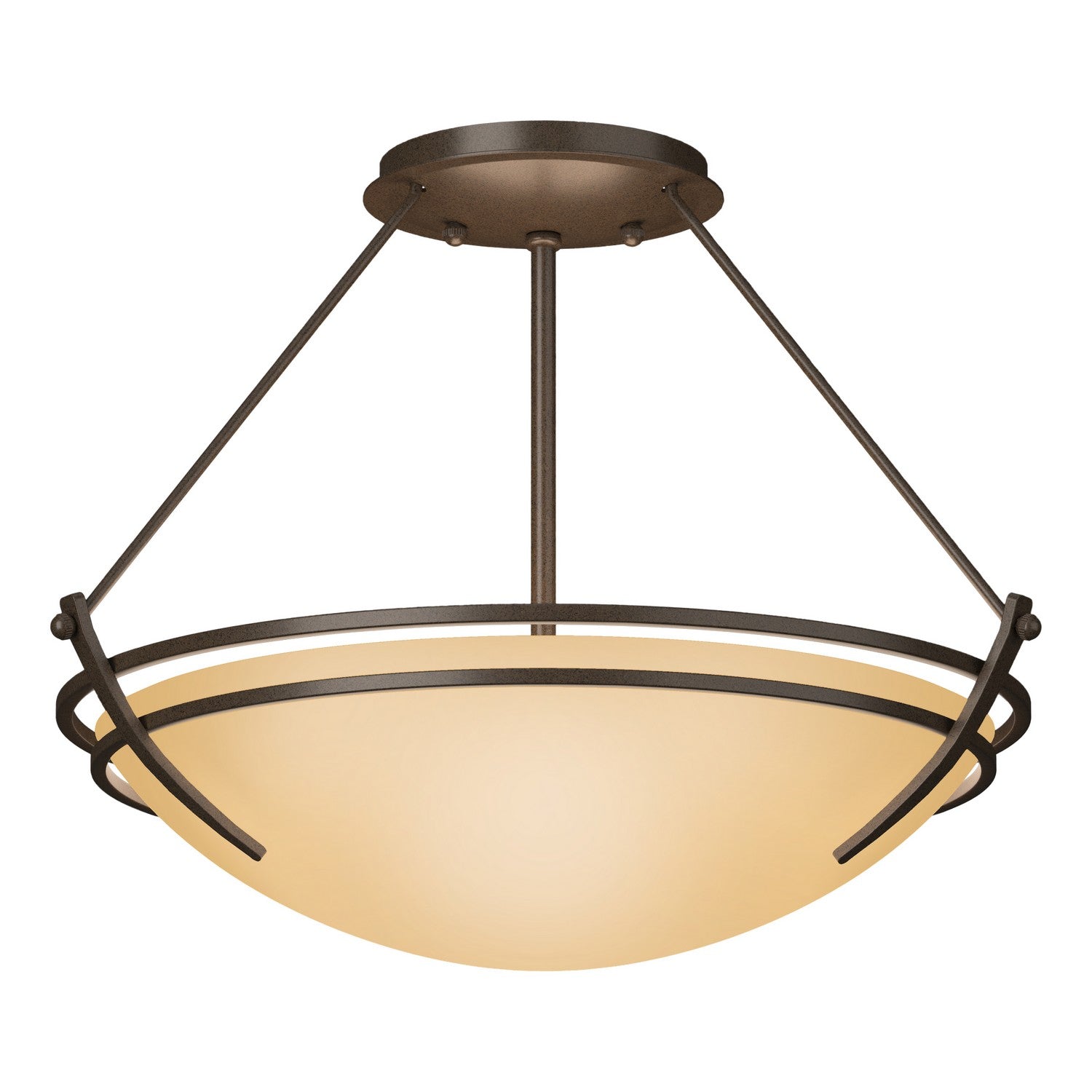 Hubbardton Forge - 124422-SKT-05-SS0047 - Presidio Tryne Semi-Flush - Tryne - Bronze