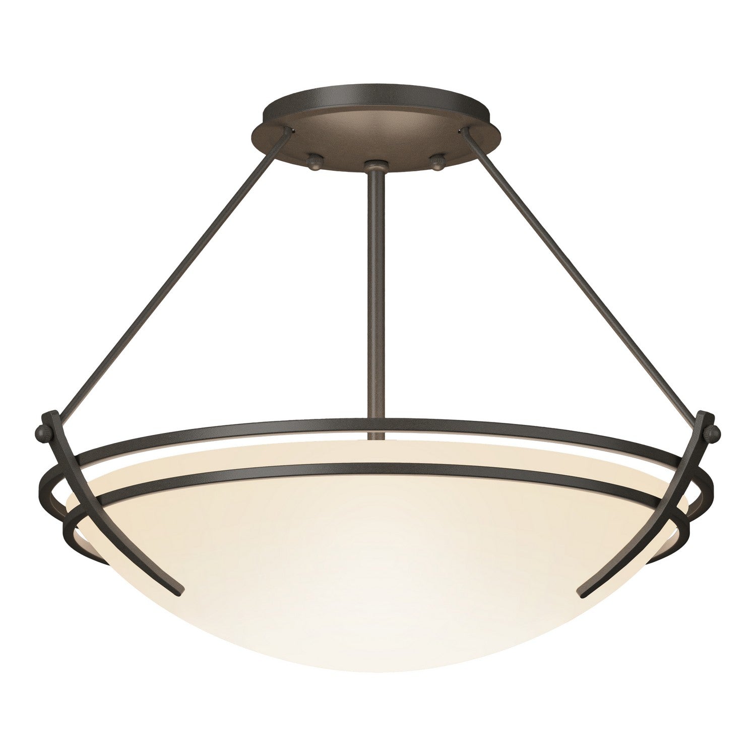 Hubbardton Forge - 124422-SKT-07-GG0047 - Presidio Tryne Semi-Flush - Tryne - Dark Smoke