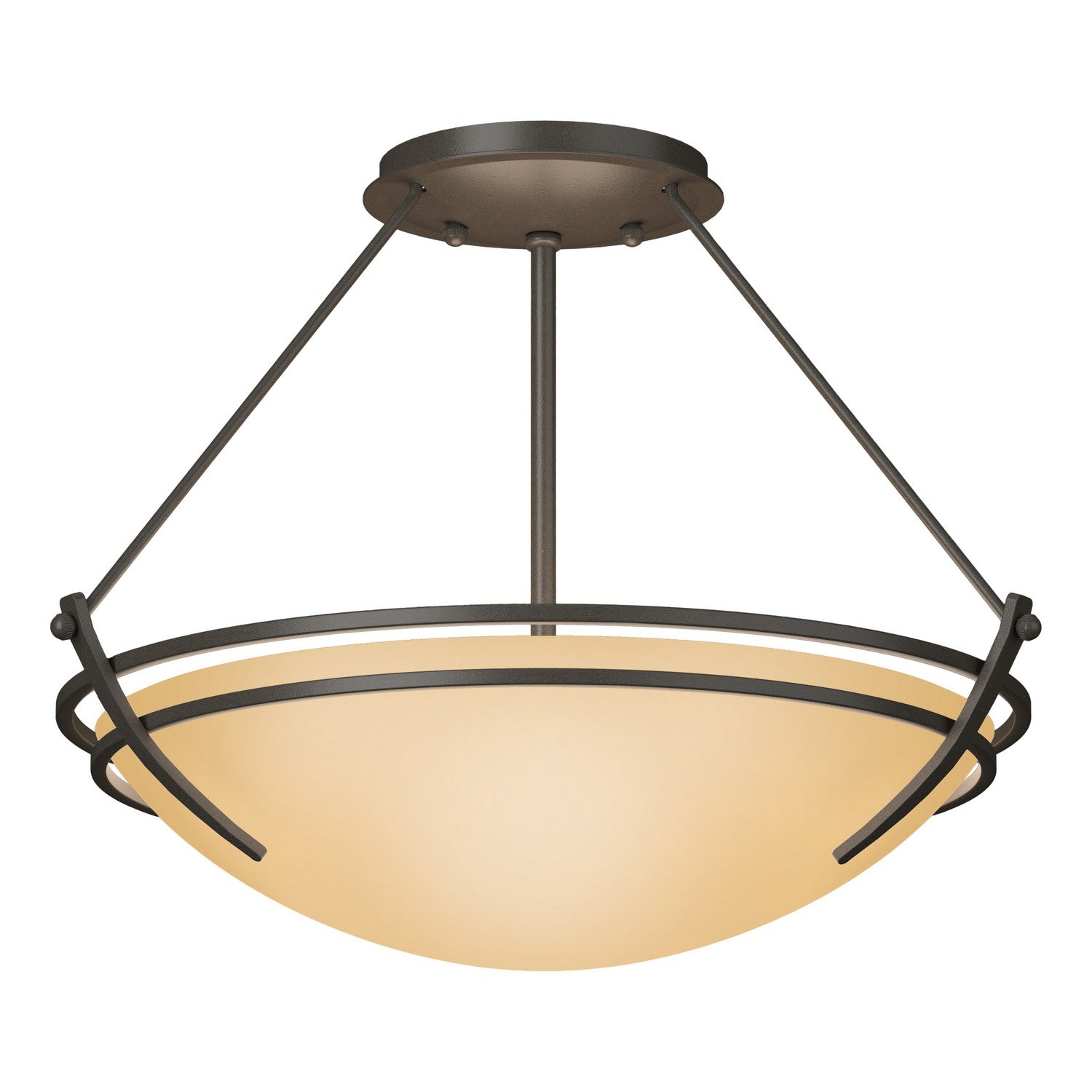 Hubbardton Forge - 124422-SKT-07-SS0047 - Presidio Tryne Semi-Flush - Tryne - Dark Smoke