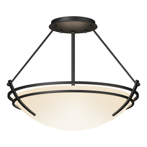 Hubbardton Forge - 124422-SKT-10-GG0047 - Two Light Semi-Flush Mount - Tryne - Black