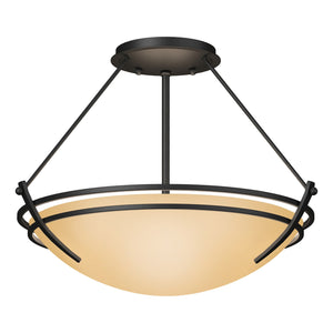 Hubbardton Forge - 124422-SKT-10-SS0047 - Two Light Semi-Flush Mount - Tryne - Black