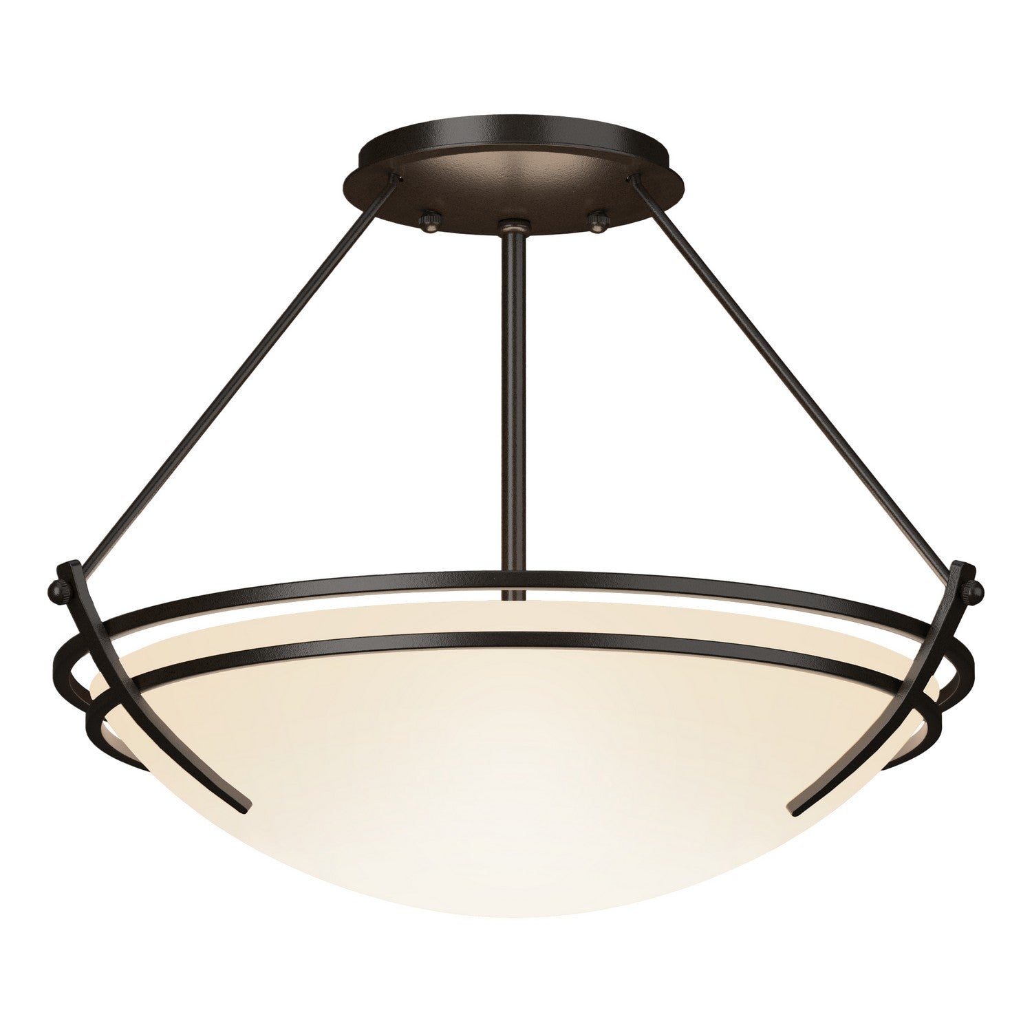 Hubbardton Forge - 124422-SKT-14-GG0047 - Presidio Tryne Semi-Flush - Tryne - Oil Rubbed Bronze