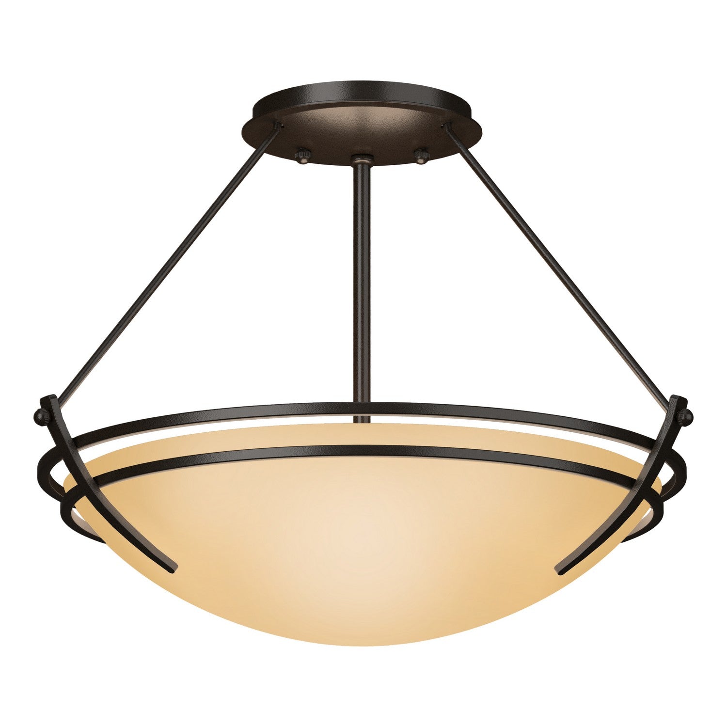 Hubbardton Forge - 124422-SKT-14-SS0047 - Presidio Tryne Semi-Flush - Tryne - Oil Rubbed Bronze