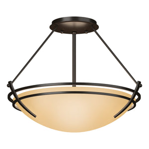 Hubbardton Forge - 124422-SKT-14-SS0047 - Two Light Semi-Flush Mount - Tryne - Oil Rubbed Bronze