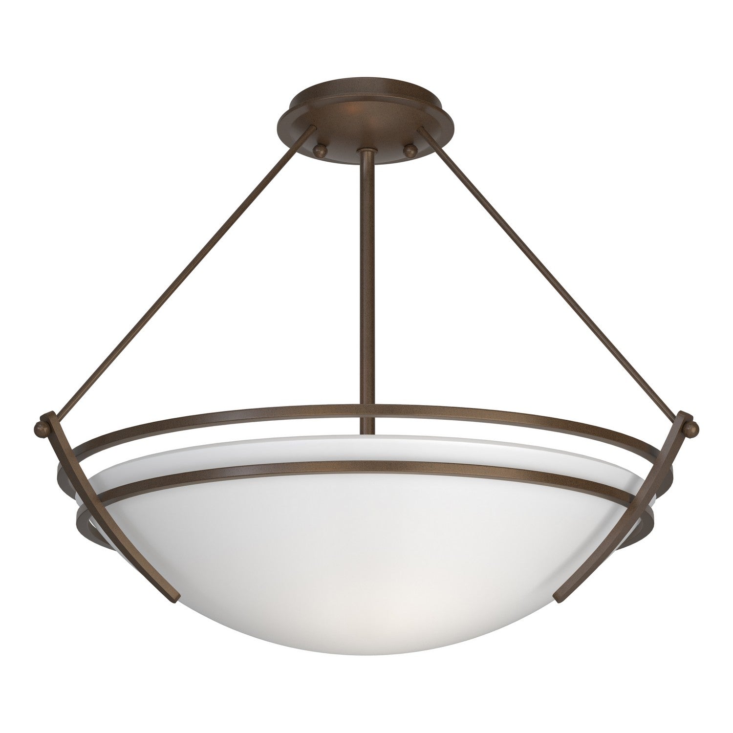 Hubbardton Forge - 124432-SKT-05-GG0020 - Presidio Tryne Semi-Flush - Tryne - Bronze