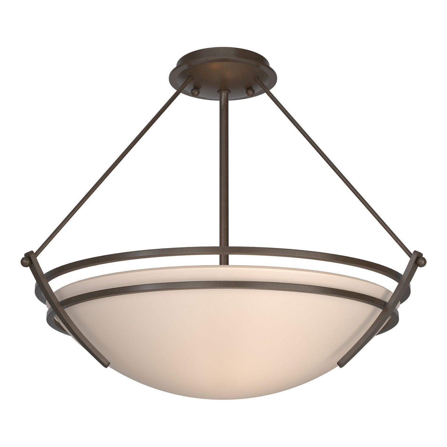 Hubbardton Forge - 124432-SKT-05-SS0020 - Presidio Tryne Semi-Flush - Tryne - Bronze
