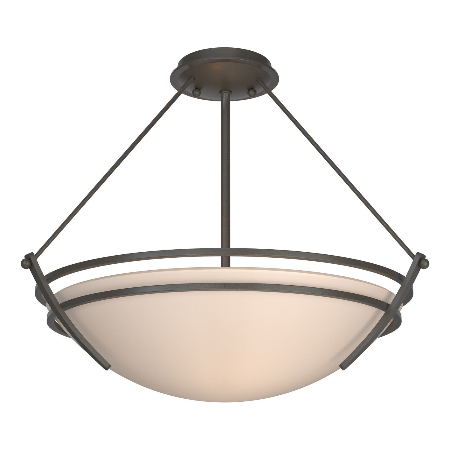 Hubbardton Forge - 124432-SKT-07-SS0020 - Presidio Tryne Semi-Flush - Tryne - Dark Smoke